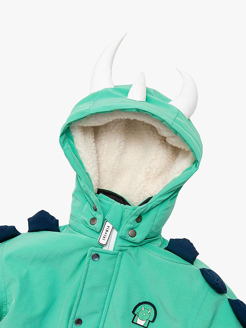 Buy Roarsome Kids' Spike Dinosaur Waterproof Winter Coat, Light Green Online at johnlewis.com