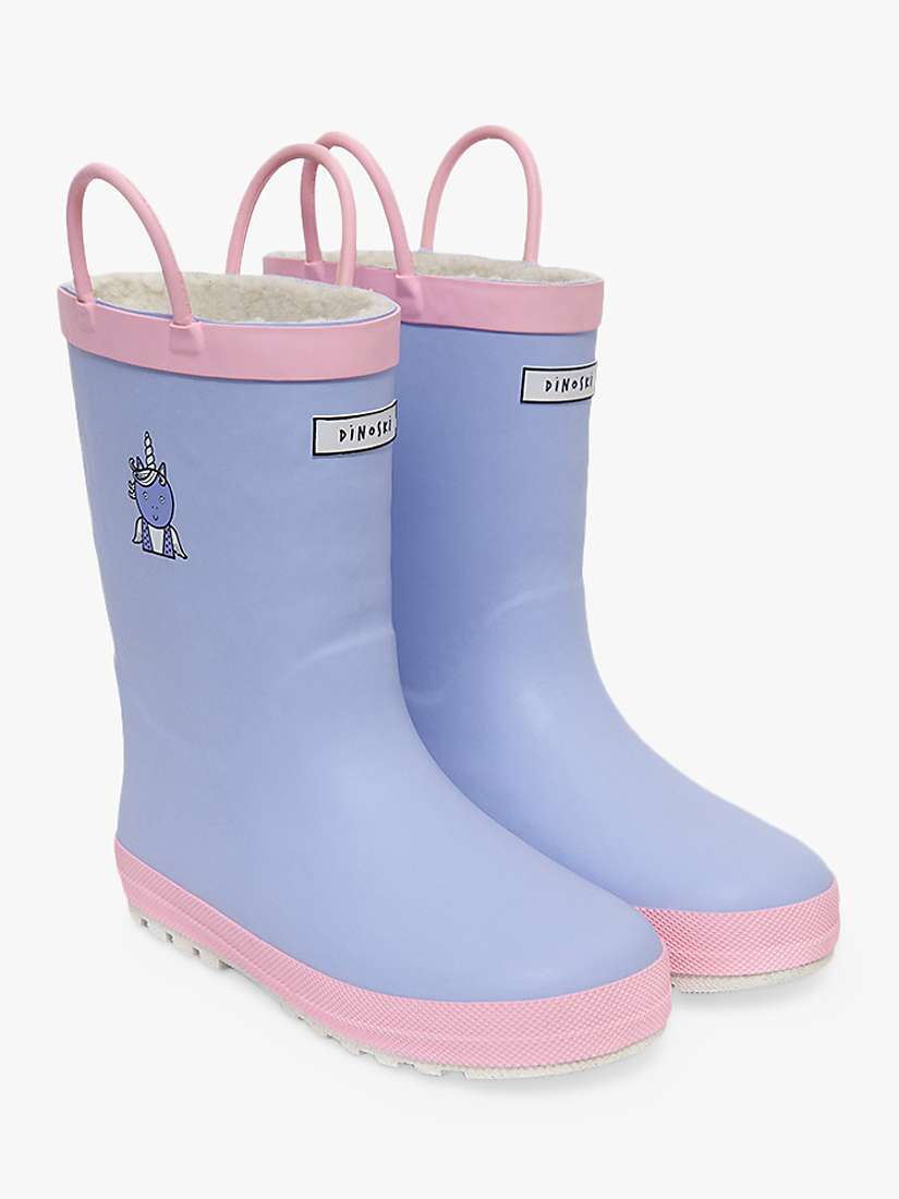 Buy Roarsome Kids' Sparkle Unicorn Wellington Boots, Light Purple Online at johnlewis.com