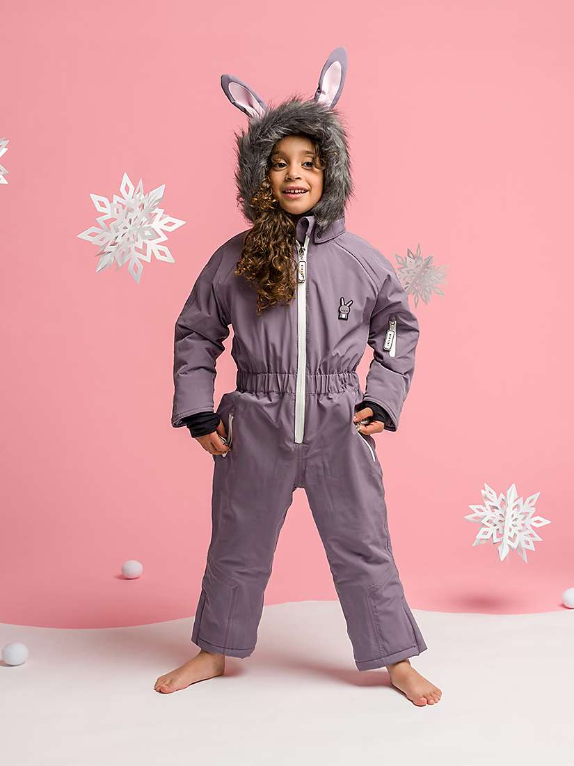 Buy Roarsome Kids' Hop Bunny Waterproof Snowsuit, Light Grey Online at johnlewis.com