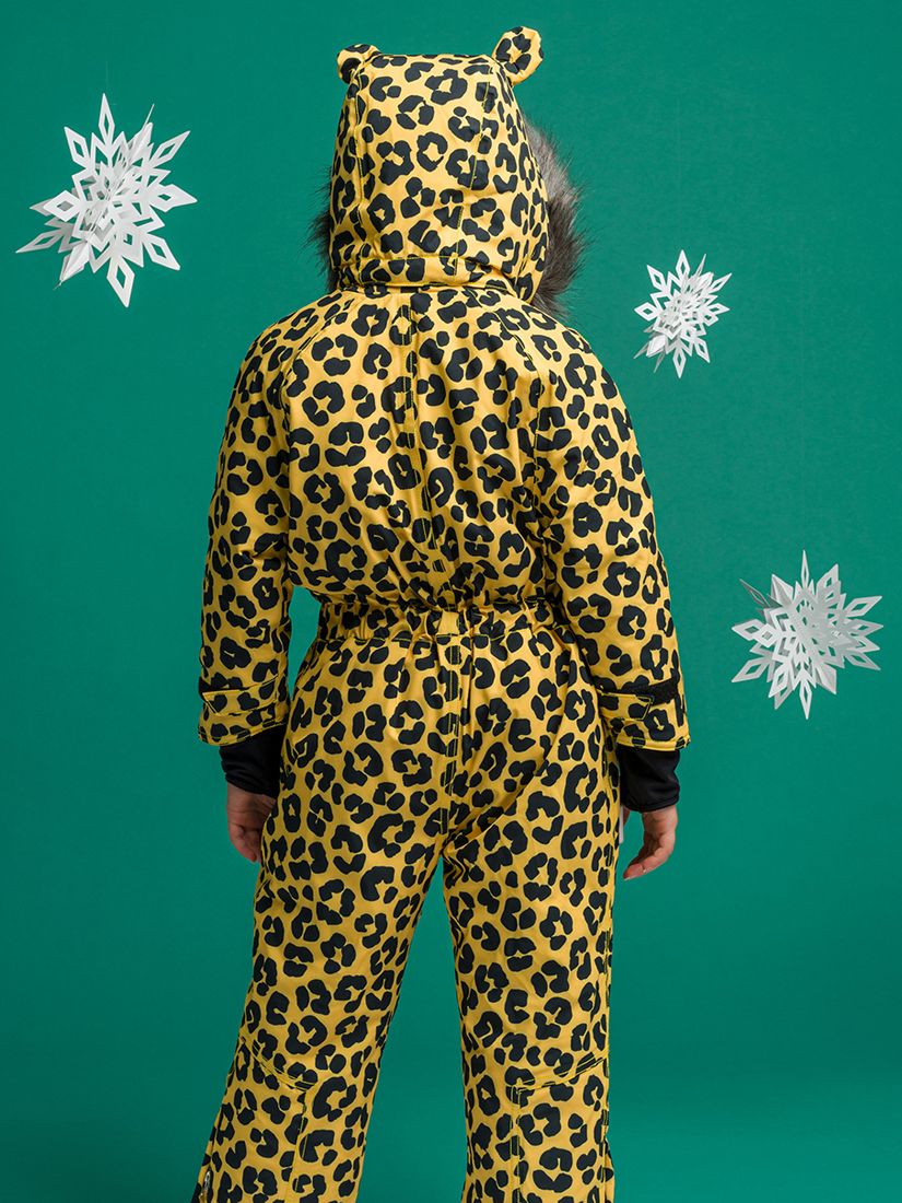 Roarsome Kids' Dash Leopard Waterproof Snowsuit, Yellow, 1-2 years