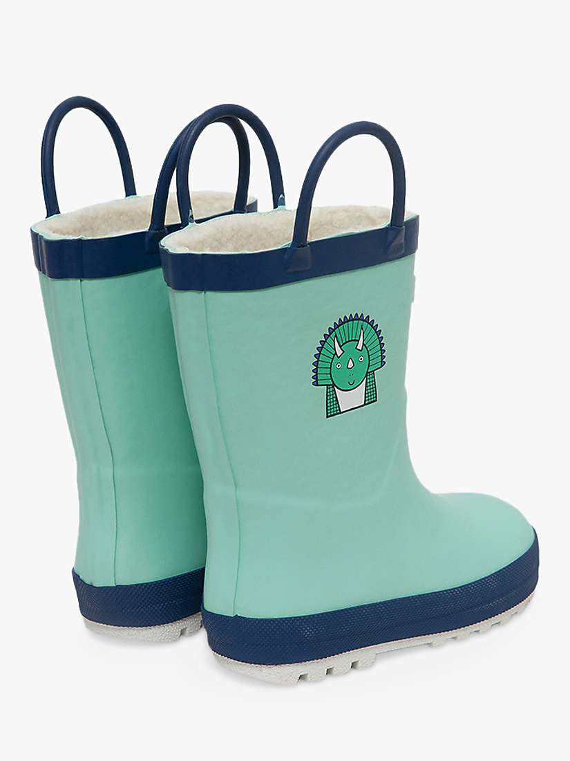 Buy Roarsome Kids' Spike Dinosaur Wellington Boots, Light Green Online at johnlewis.com
