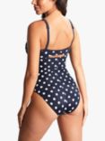 Panache Anya Riva Spot Balconette Swimsuit, Navy/Vanilla