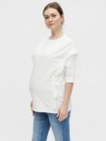 Mamalicious Kaisa Frill Maternity & Nursing Top, White