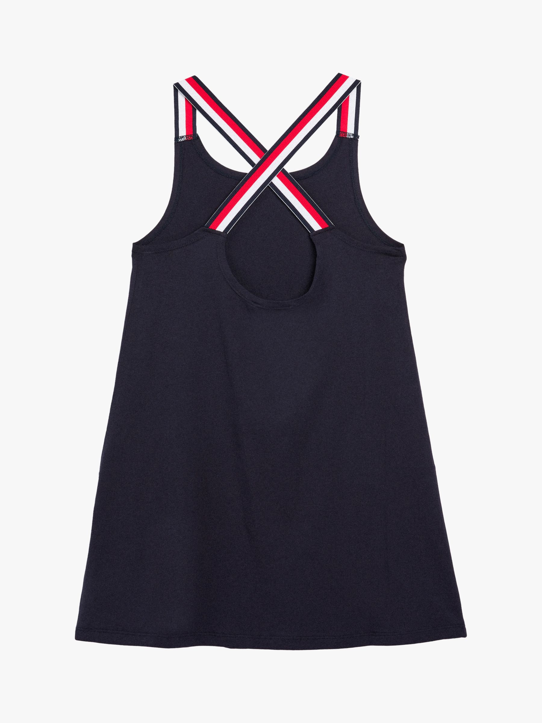 Buy Tommy Hilfiger Kids' Organic Cotton Core Signature Strappy Dress, Desert Sky Online at johnlewis.com
