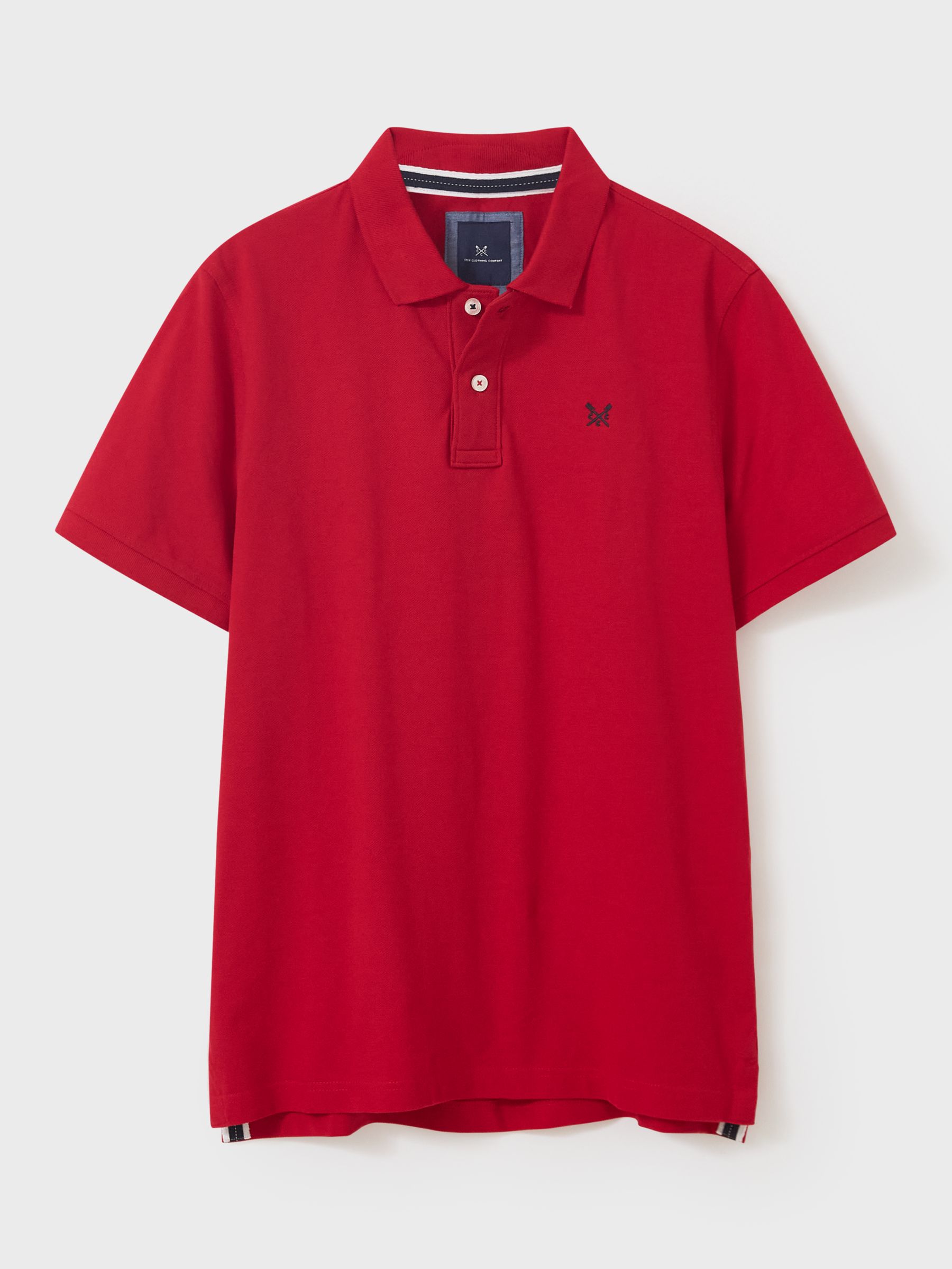 Crew Clothing Classic Pique Cotton Polo Shirt, Crimson Red, L