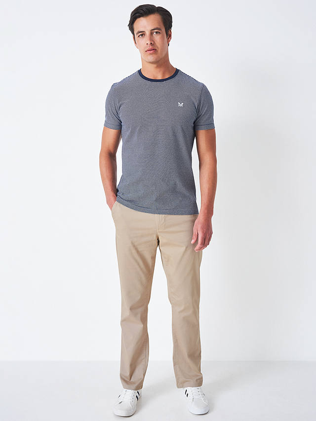 Crew Clothing Straight Fit Chinos, Stone at John Lewis & Partners