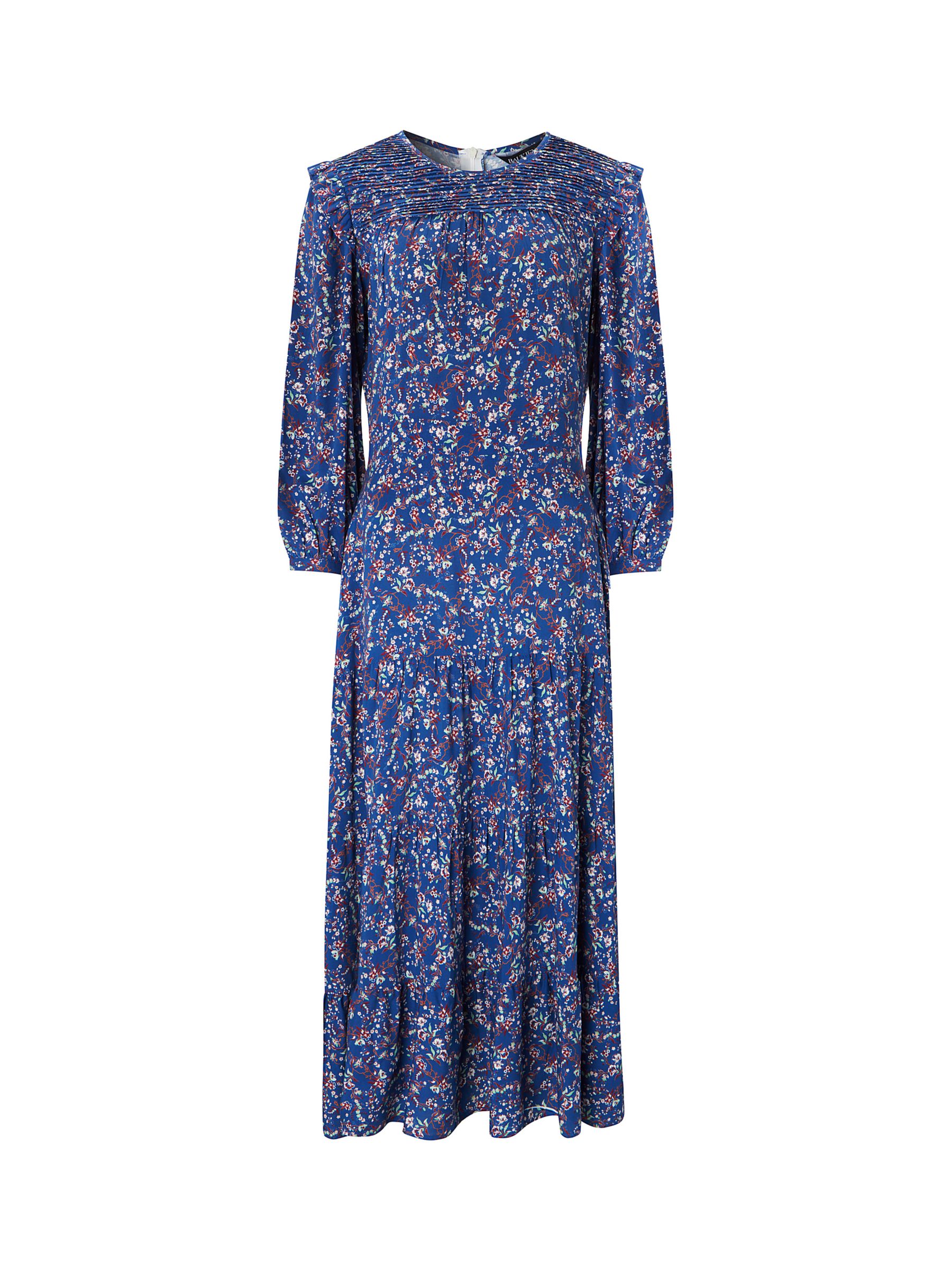 Baukjen Cece Floral Print Midi Dress, Blue Vine at John Lewis & Partners
