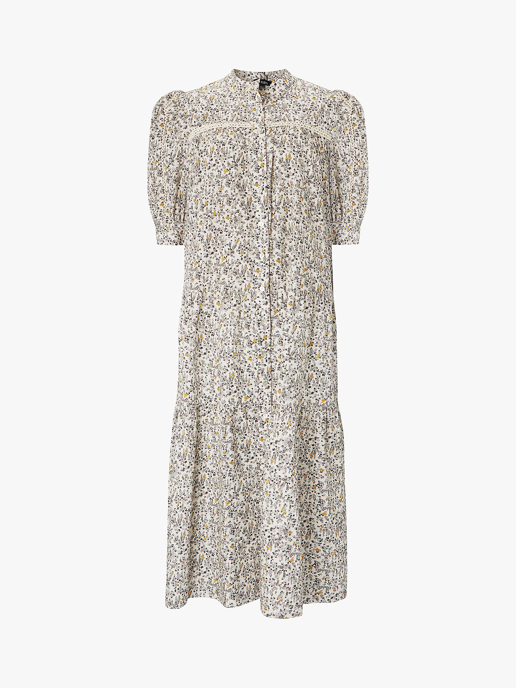 Buy Baukjen Adaora Floral Shirt Dress, Soft White Online at johnlewis.com