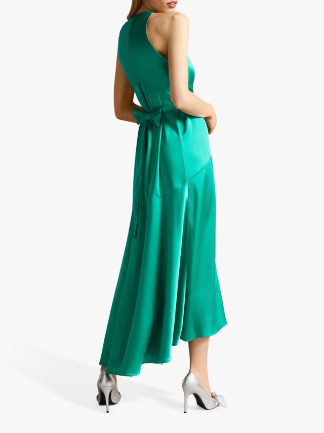 Ted Baker Milly Satin Midi Dress, Green, 6