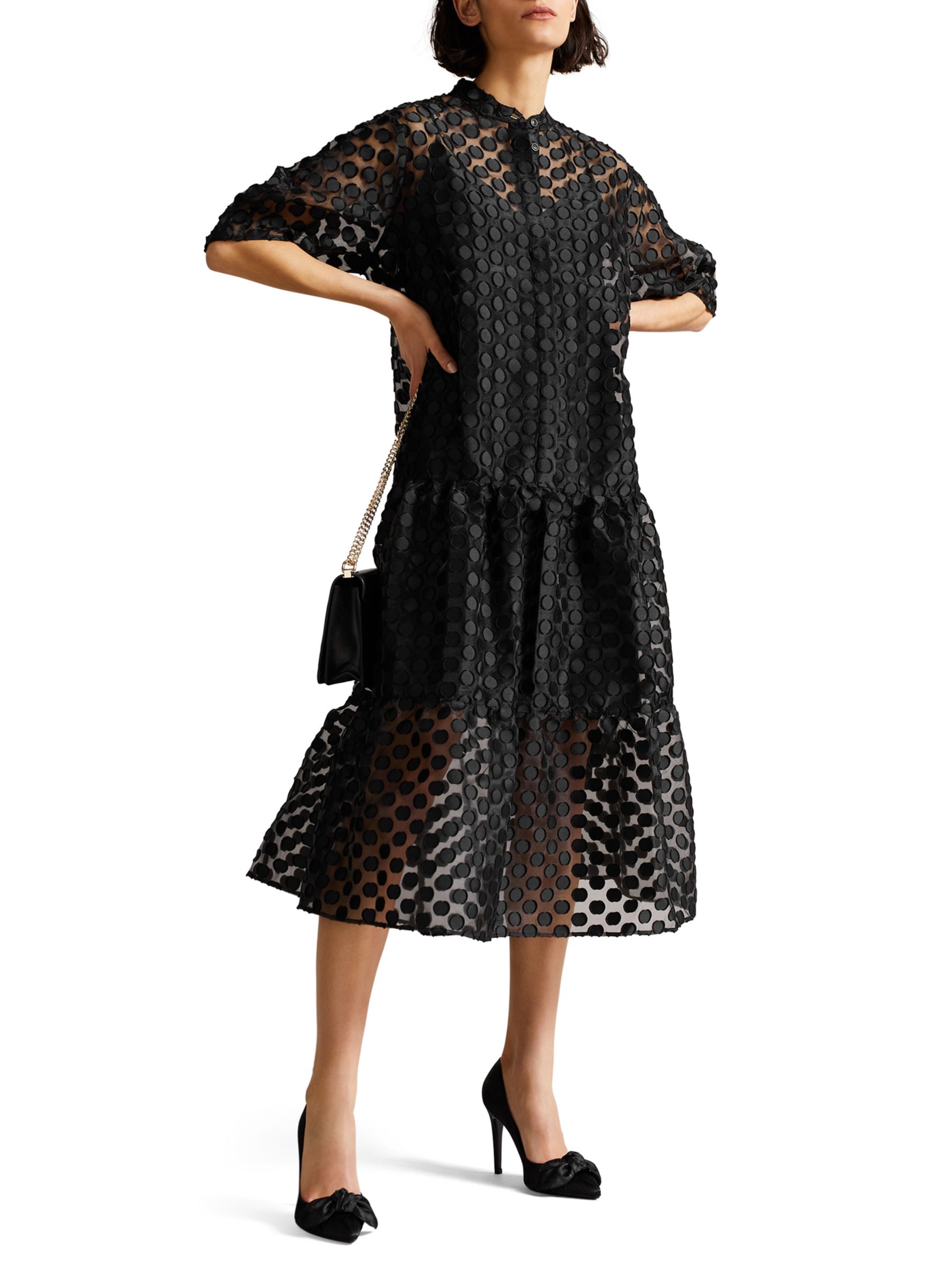 Ted Baker Nelanie Oversized Midi Shirt Dress, Black