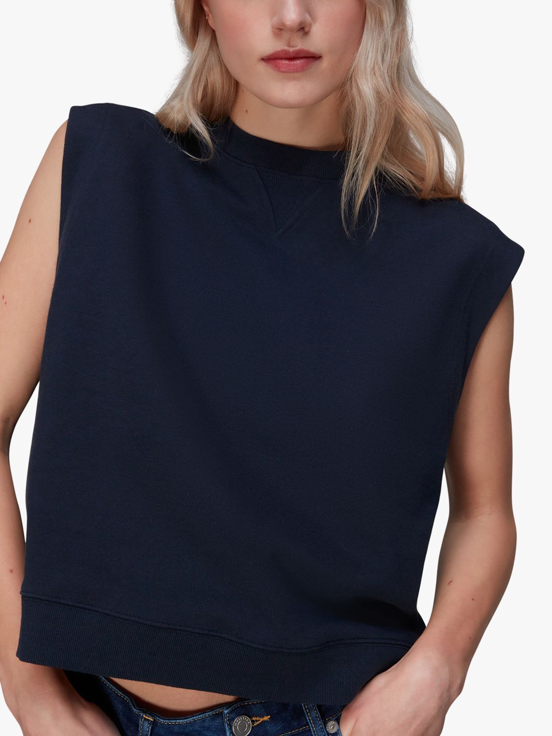 Navy Alora Sweat Vest, WHISTLES