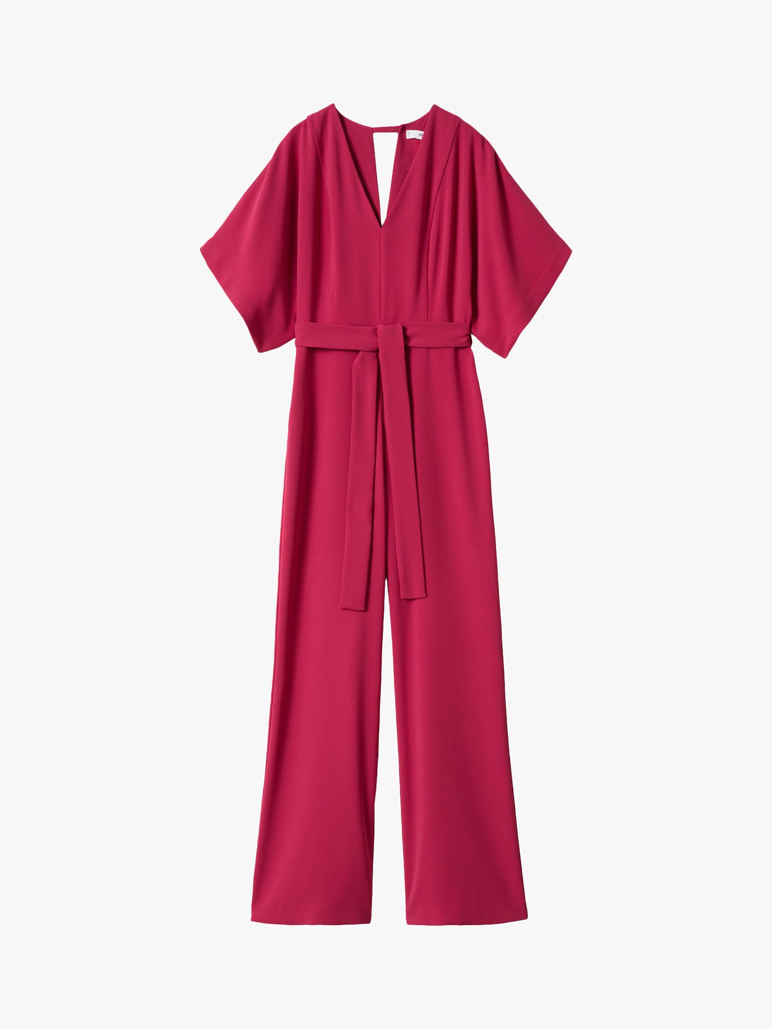 Mango Garden Wide Leg Jumpsuit, Bright Pink, XXS