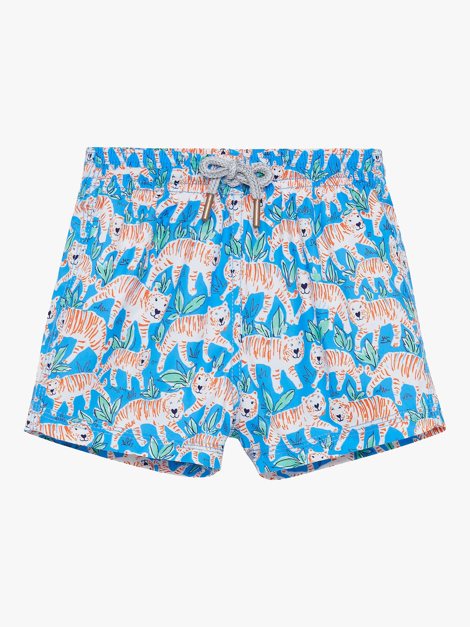 Buy Trotters Baby Tiger Swim Shorts, Aqua Blue Online at johnlewis.com