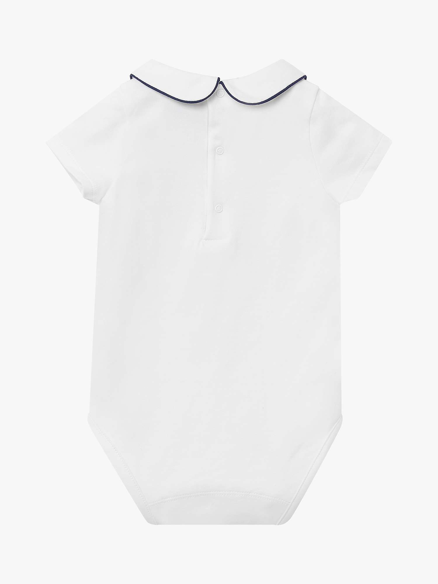 Buy Trotters Thomas Brown Baby Milo Piped Short Sleeve Jersey Bodysuit Online at johnlewis.com