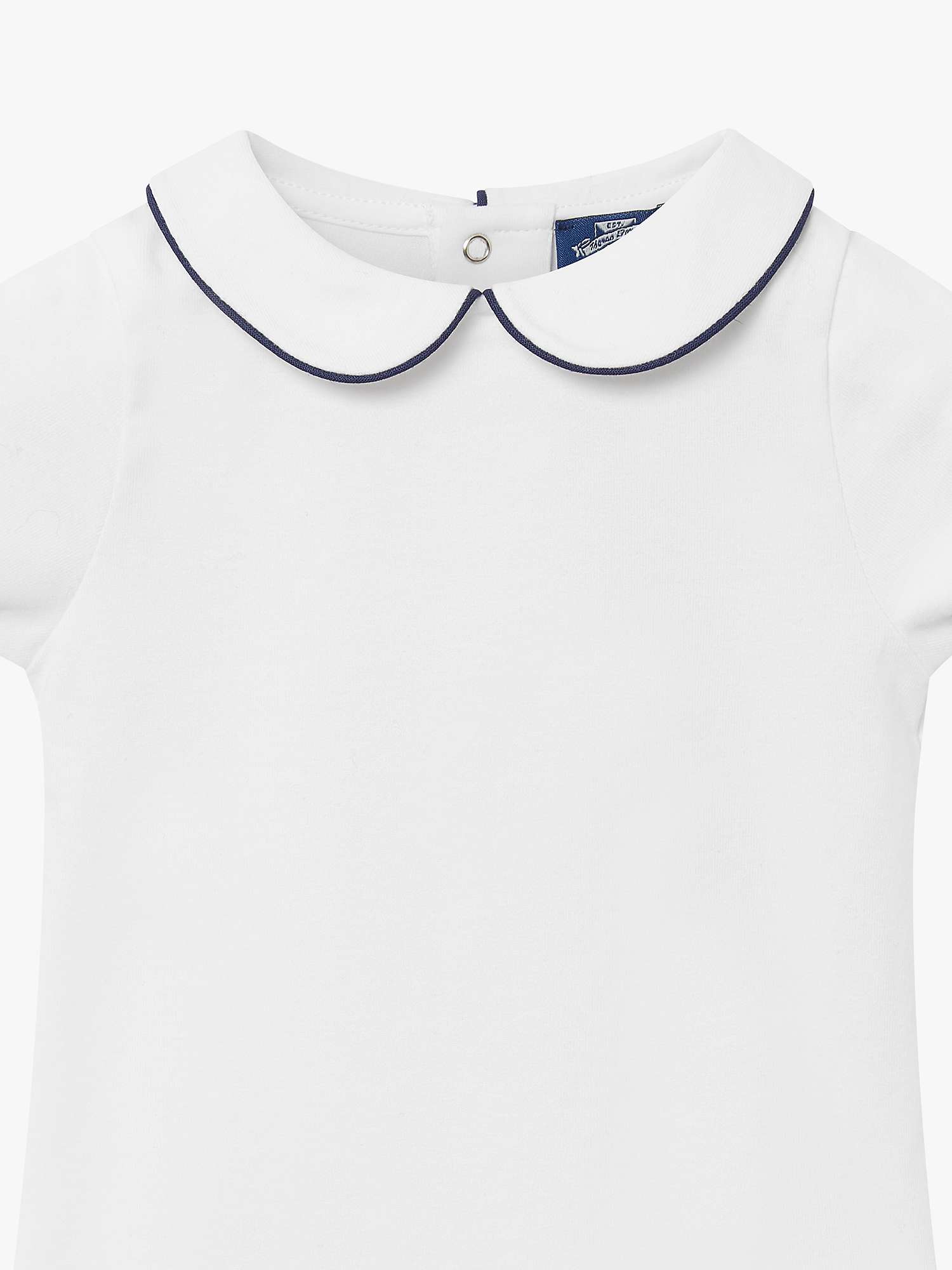 Buy Trotters Thomas Brown Baby Milo Piped Short Sleeve Jersey Bodysuit Online at johnlewis.com