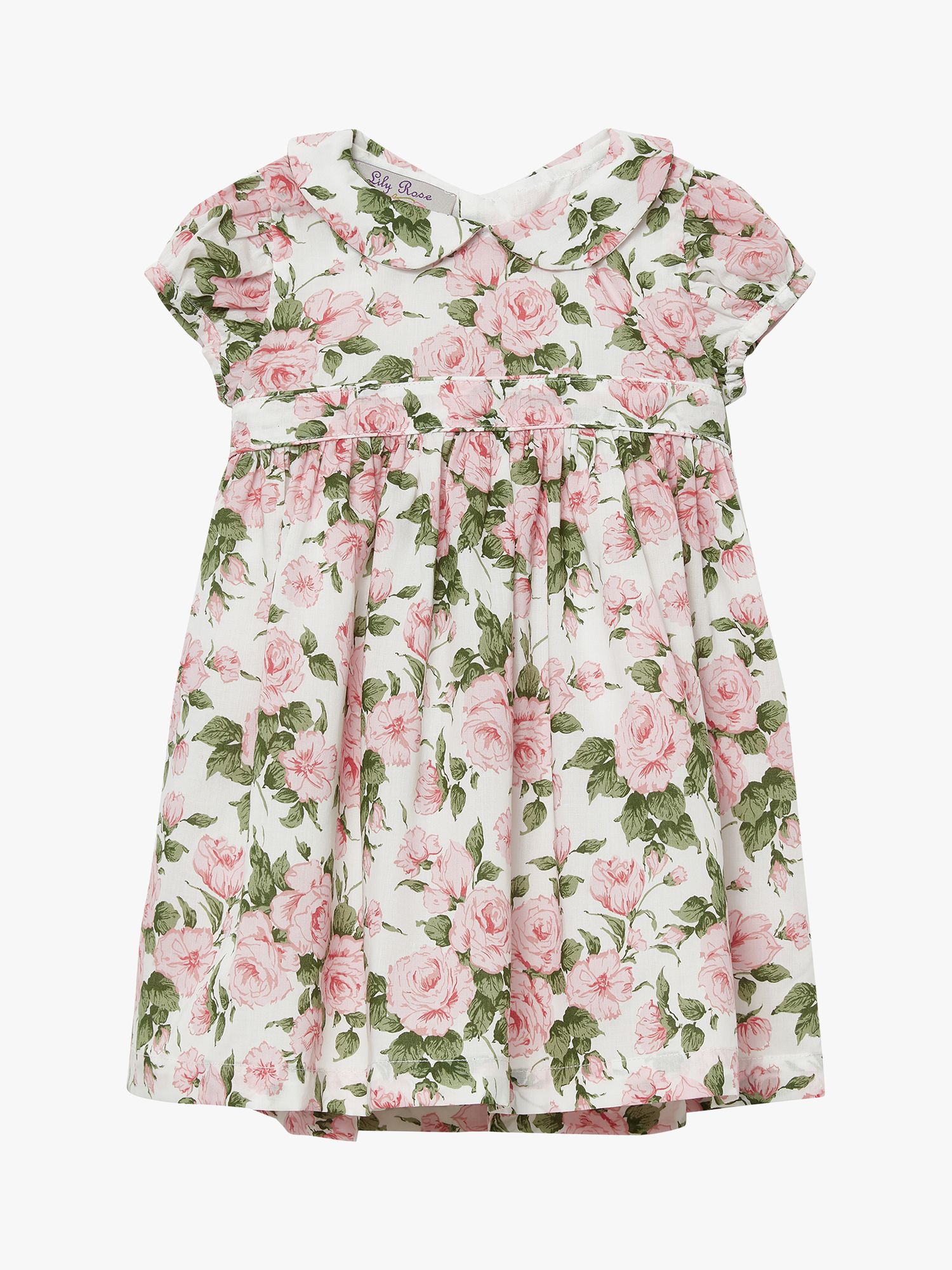 Trotters Baby Carline Floral Dress, Pink, 3-6 months