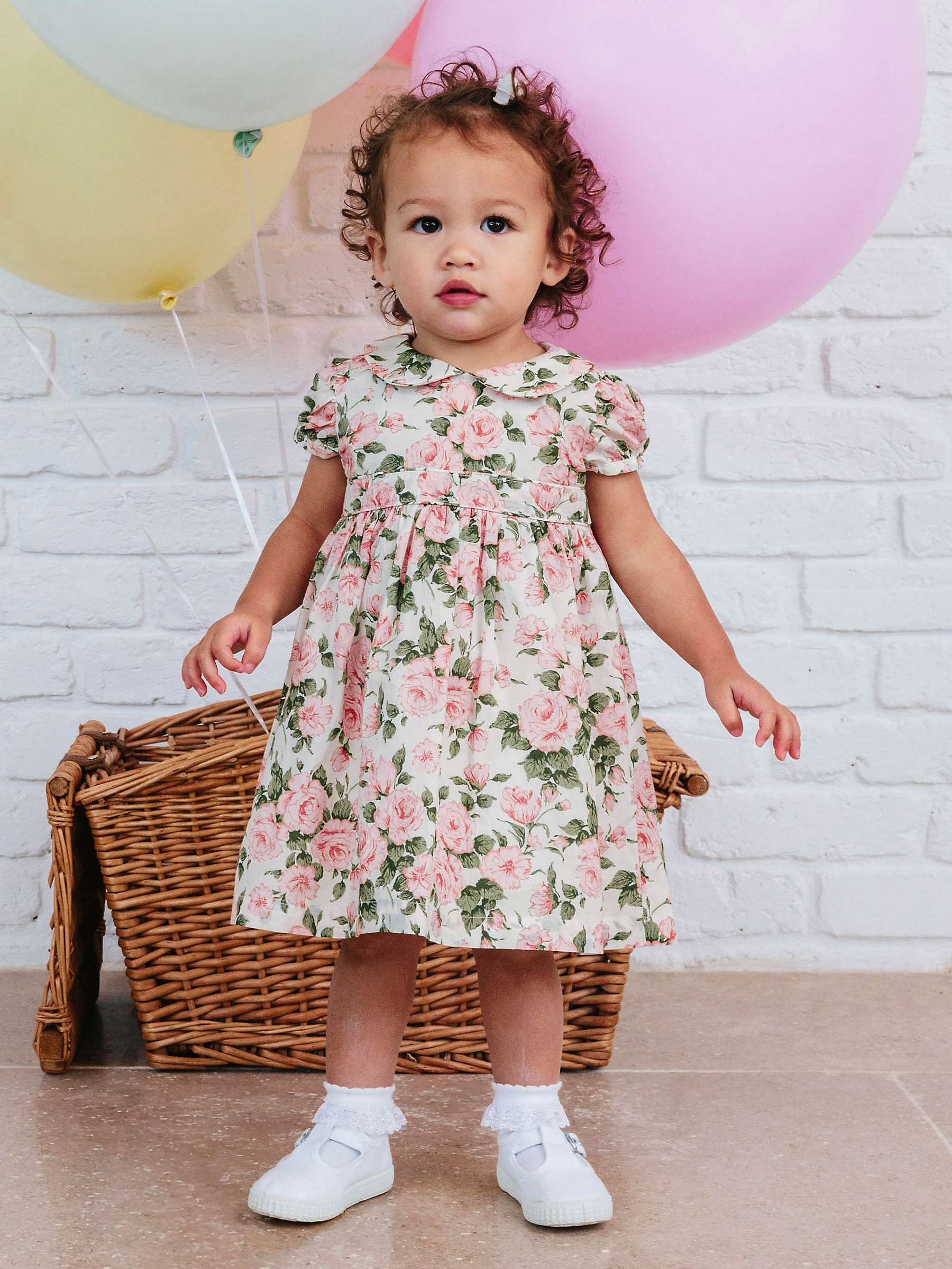Buy Trotters Baby Carline Floral Dress, Pink Online at johnlewis.com