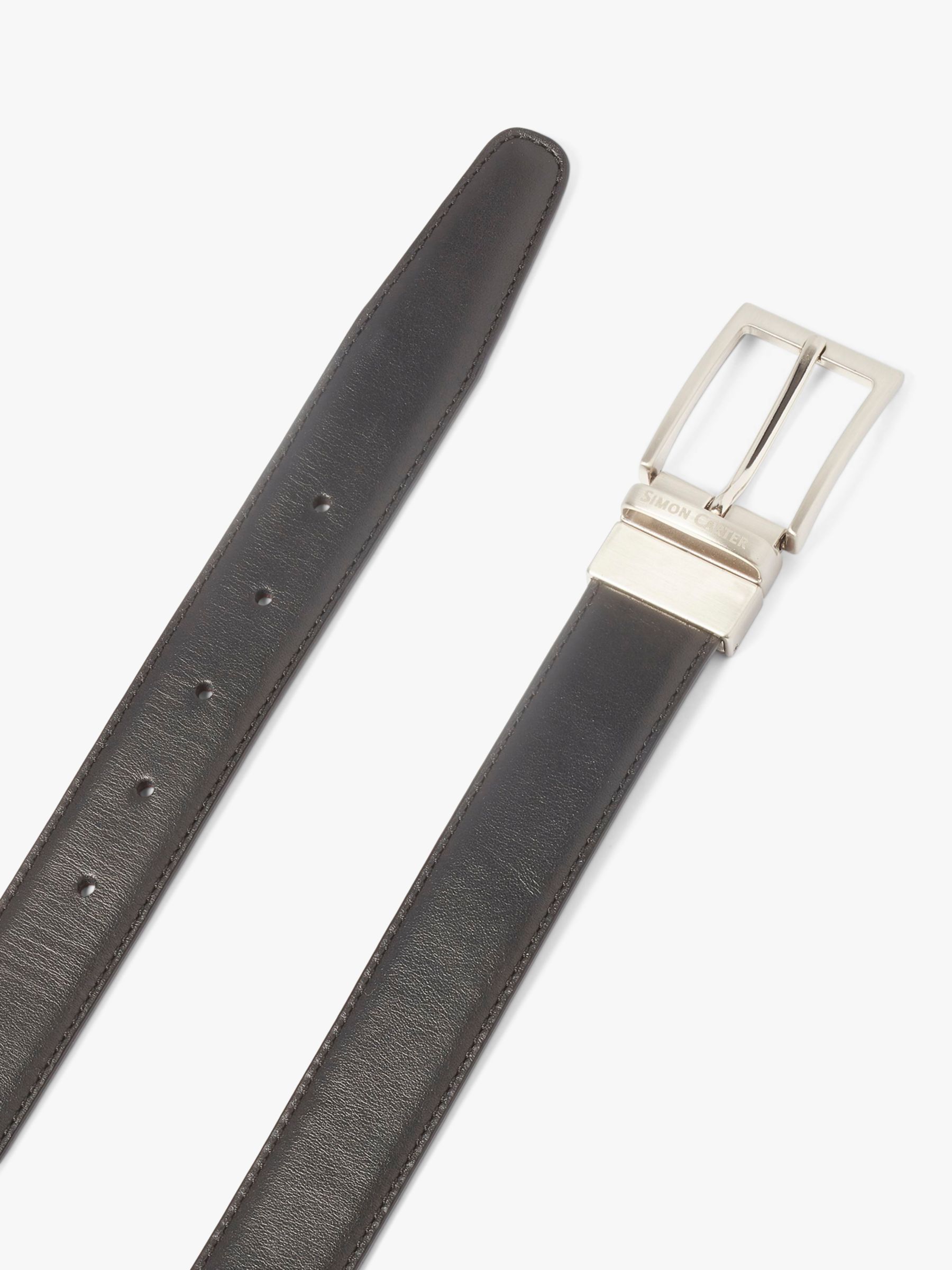 Buy Simon Carter Leather Reversible Belt, Black/Brown Online at johnlewis.com