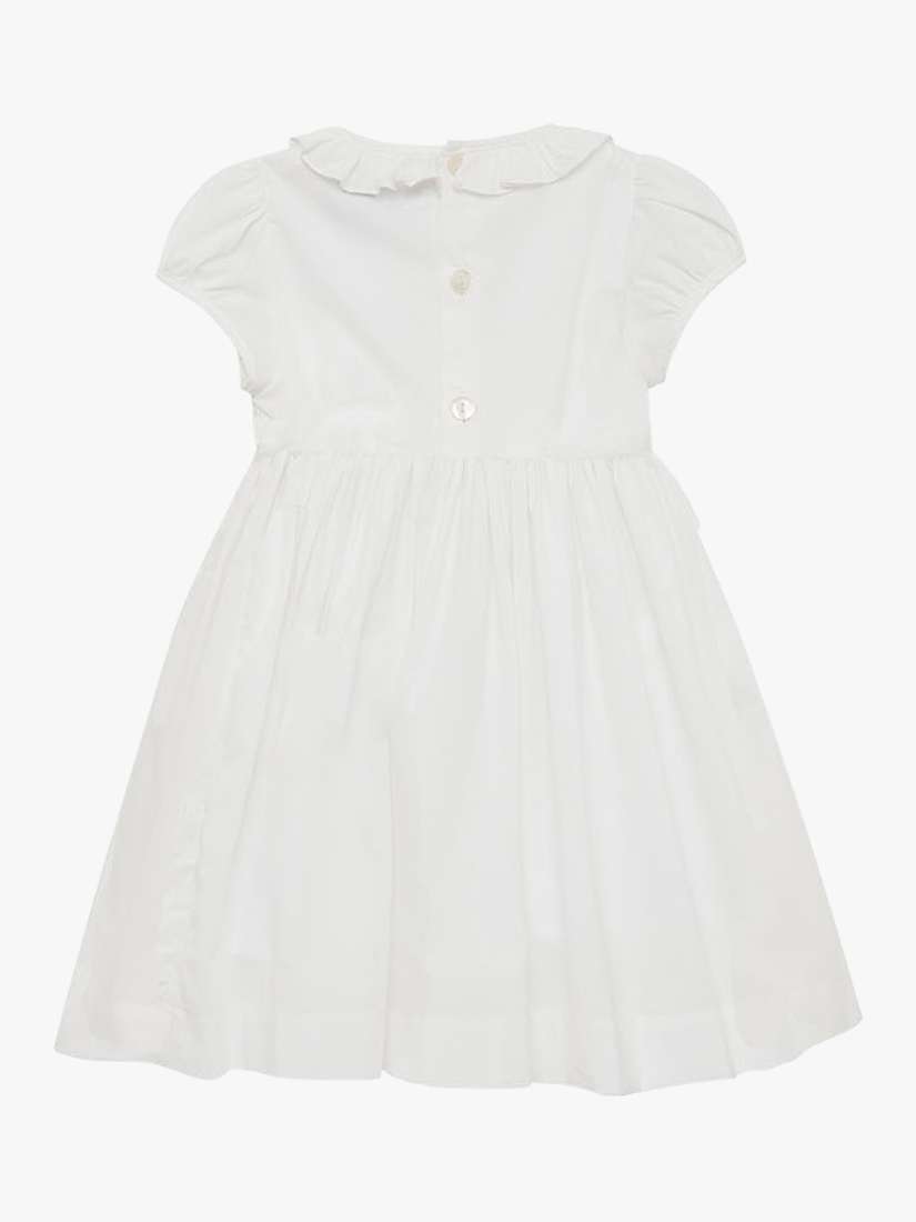 Buy Trotters Willow Kids Rose Hand-Smocked Dress, White Online at johnlewis.com