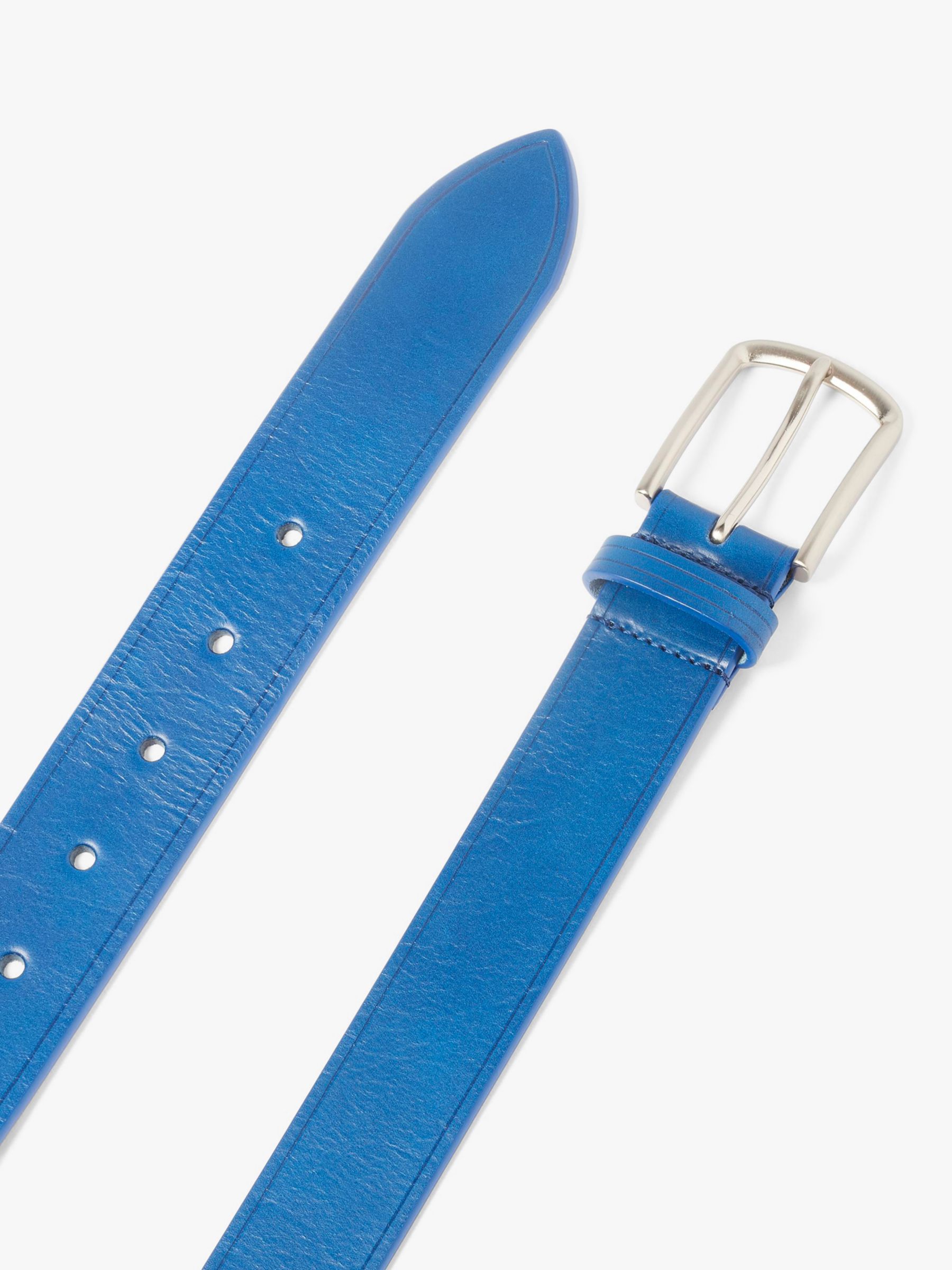 Simon Carter Leather Belt, Blue, 32