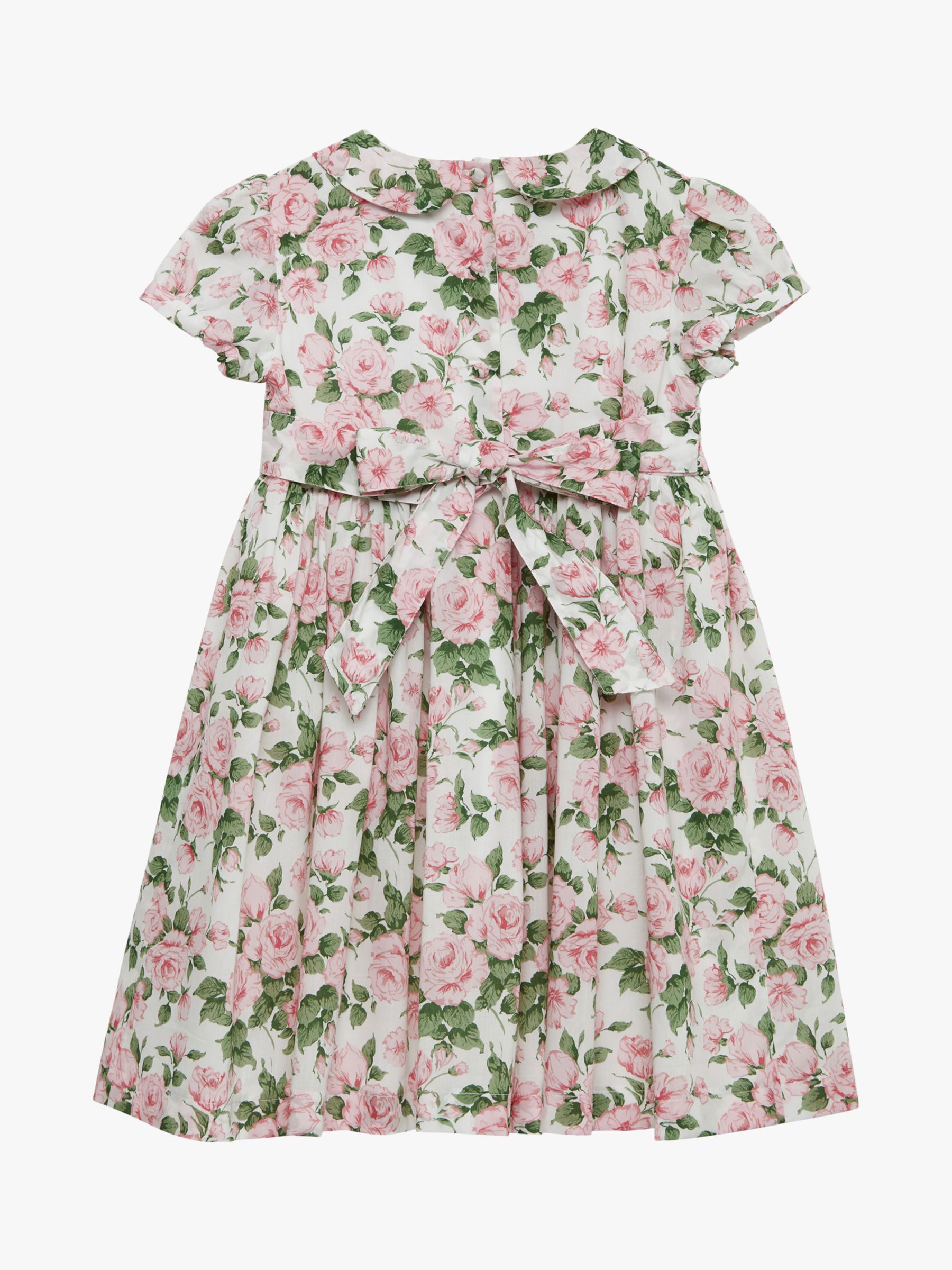 Trotters Kids' Carline Floral Dress, Pink at John Lewis & Partners