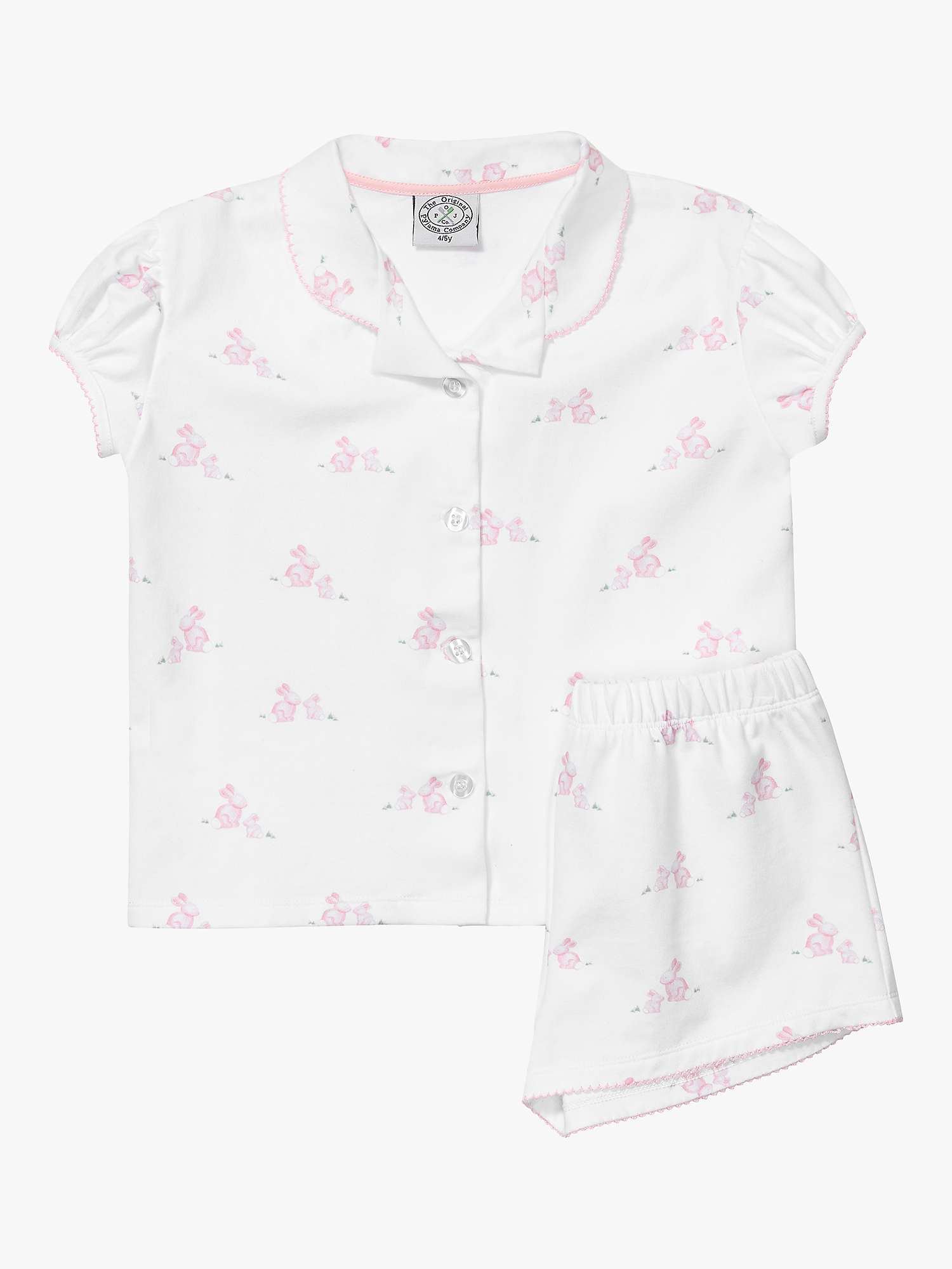 Buy Trotters Original Pyjama Company Kids' Flopsy Bunny Pyjamas, Pale Pink Online at johnlewis.com