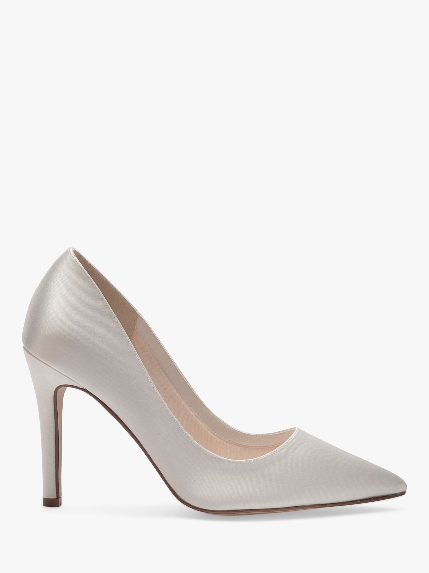 Rainbow Club Coco Pointed Court Shoes, Ivory Satin at John Lewis & Partners