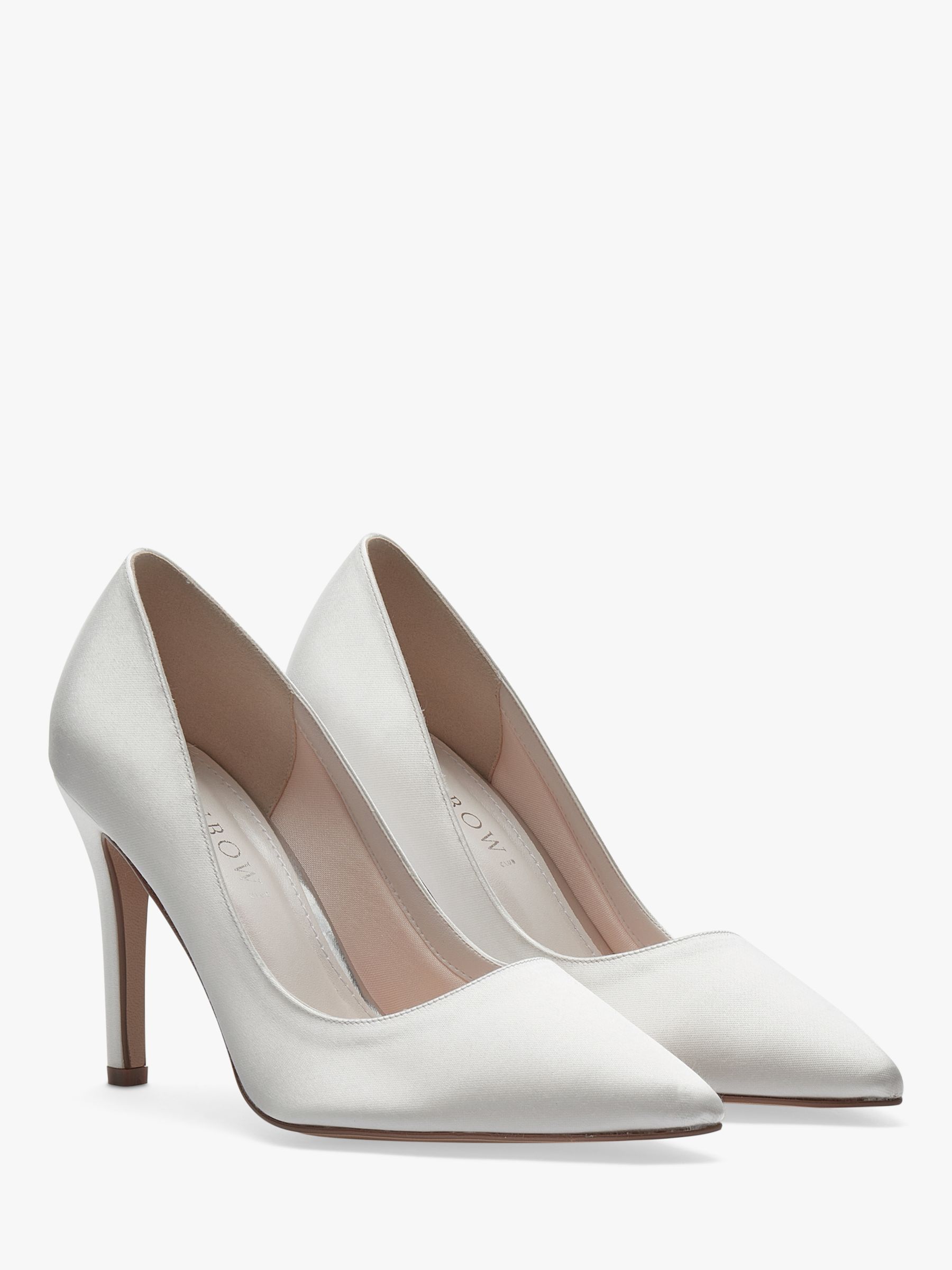 Rainbow Club Coco Pointed Court Shoes, Ivory Satin at John Lewis & Partners