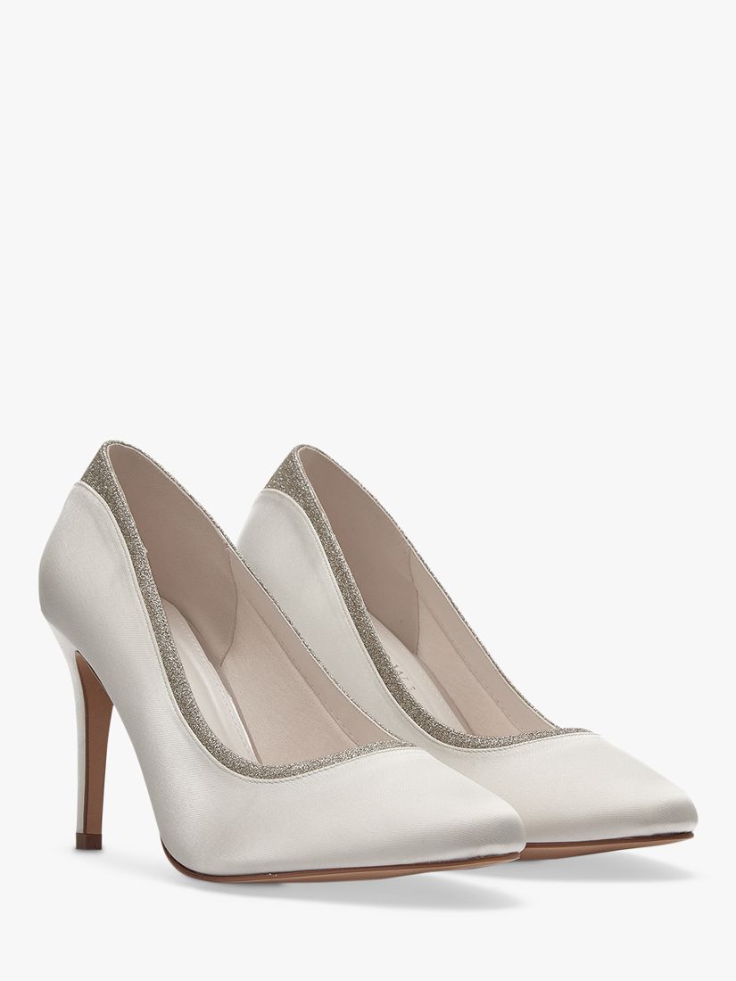 Rainbow Club Billie Wide Fit High Heeled Stiletto Court Shoes, Ivory ...