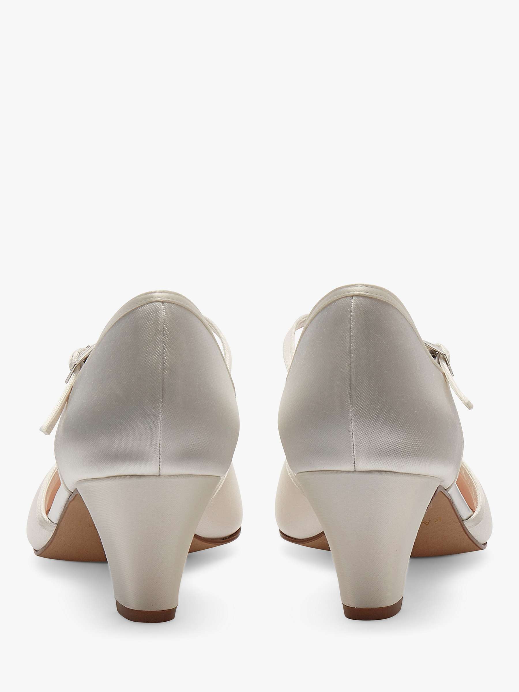 Buy Rainbow Club Shirley Wide Fit Court Shoes, Ivory Satin Online at johnlewis.com