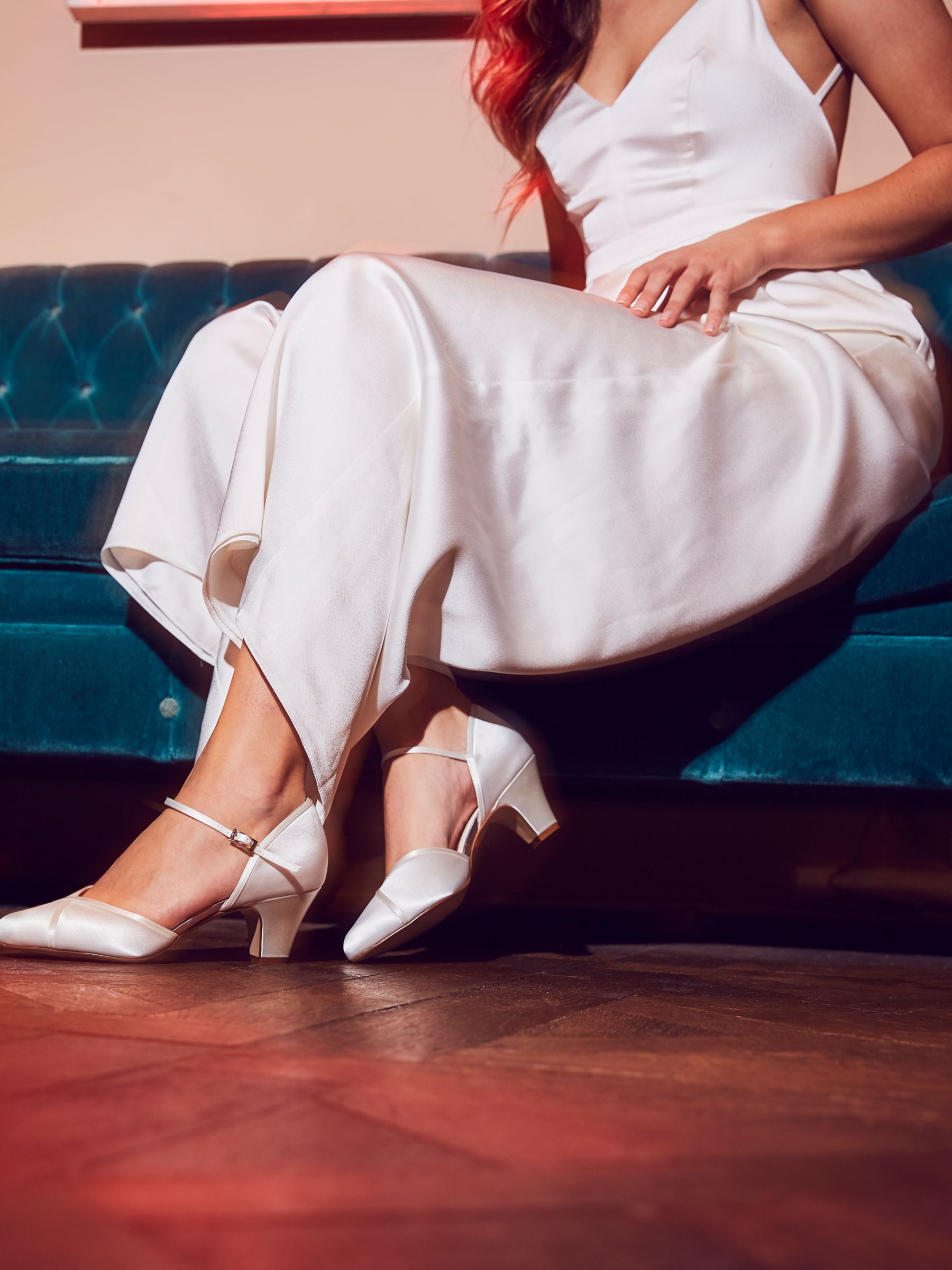 succes Moment hack Rainbow Club Shirley Wide Fit Court Shoes, Ivory Satin at John Lewis &  Partners
