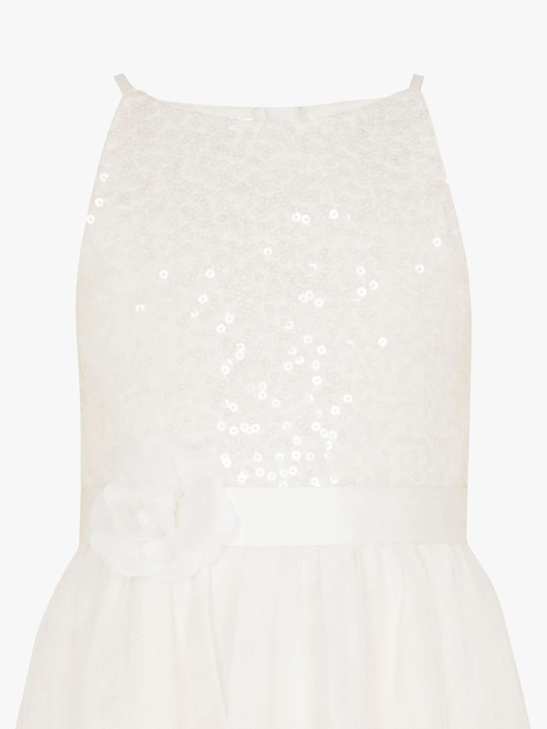 Buy Monsoon Kids' Truth Sequin Maxi Dress, Ivory Online at johnlewis.com