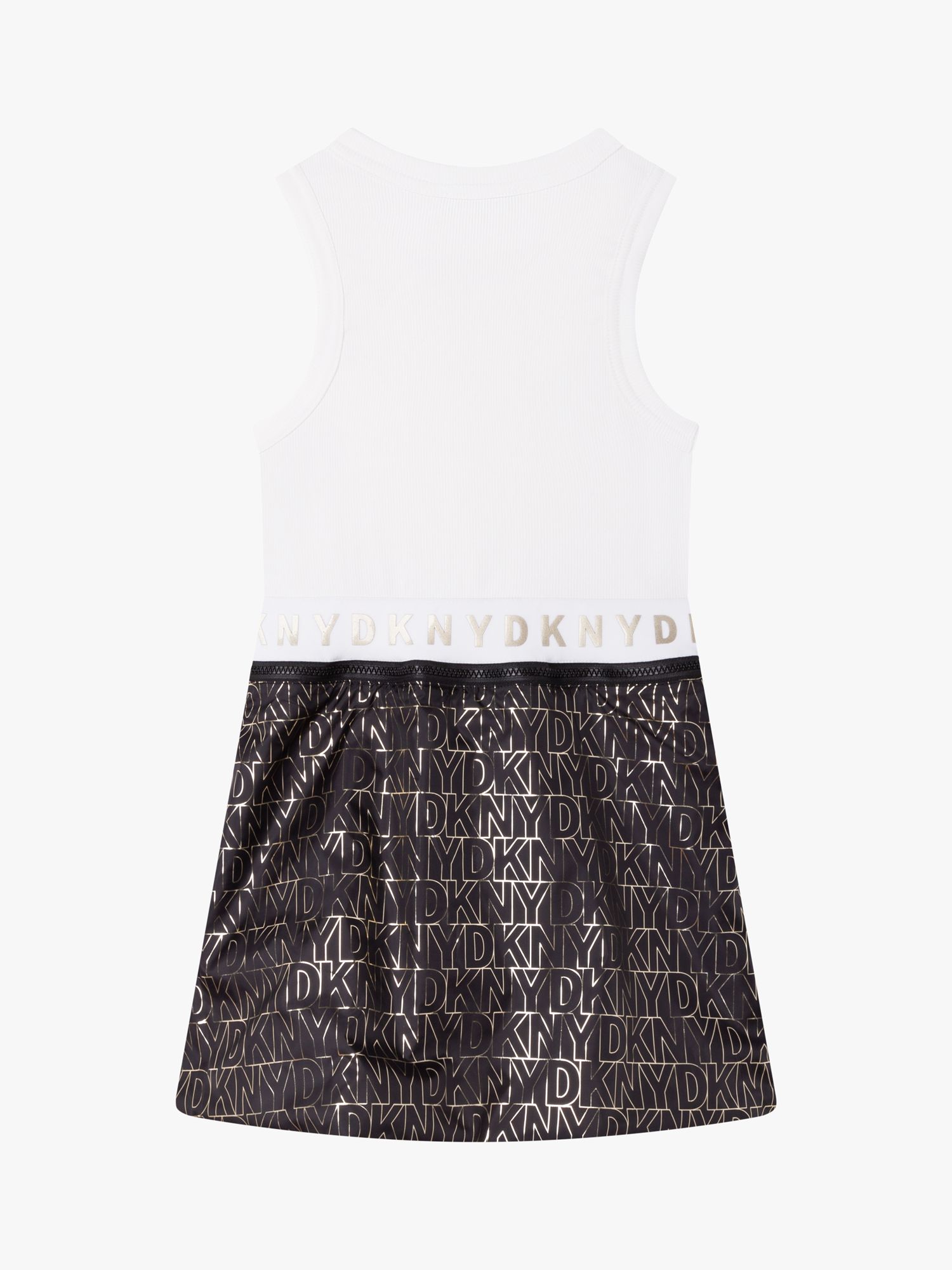 Buy DKNY Kids' Colour Block Tank Top Dress, White/Multi Online at johnlewis.com