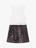DKNY Kids' Colour Block Tank Top Dress, White/Multi