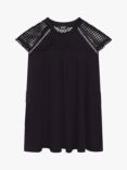 DKNY Kids' Mesh Sleeve Dress, Black
