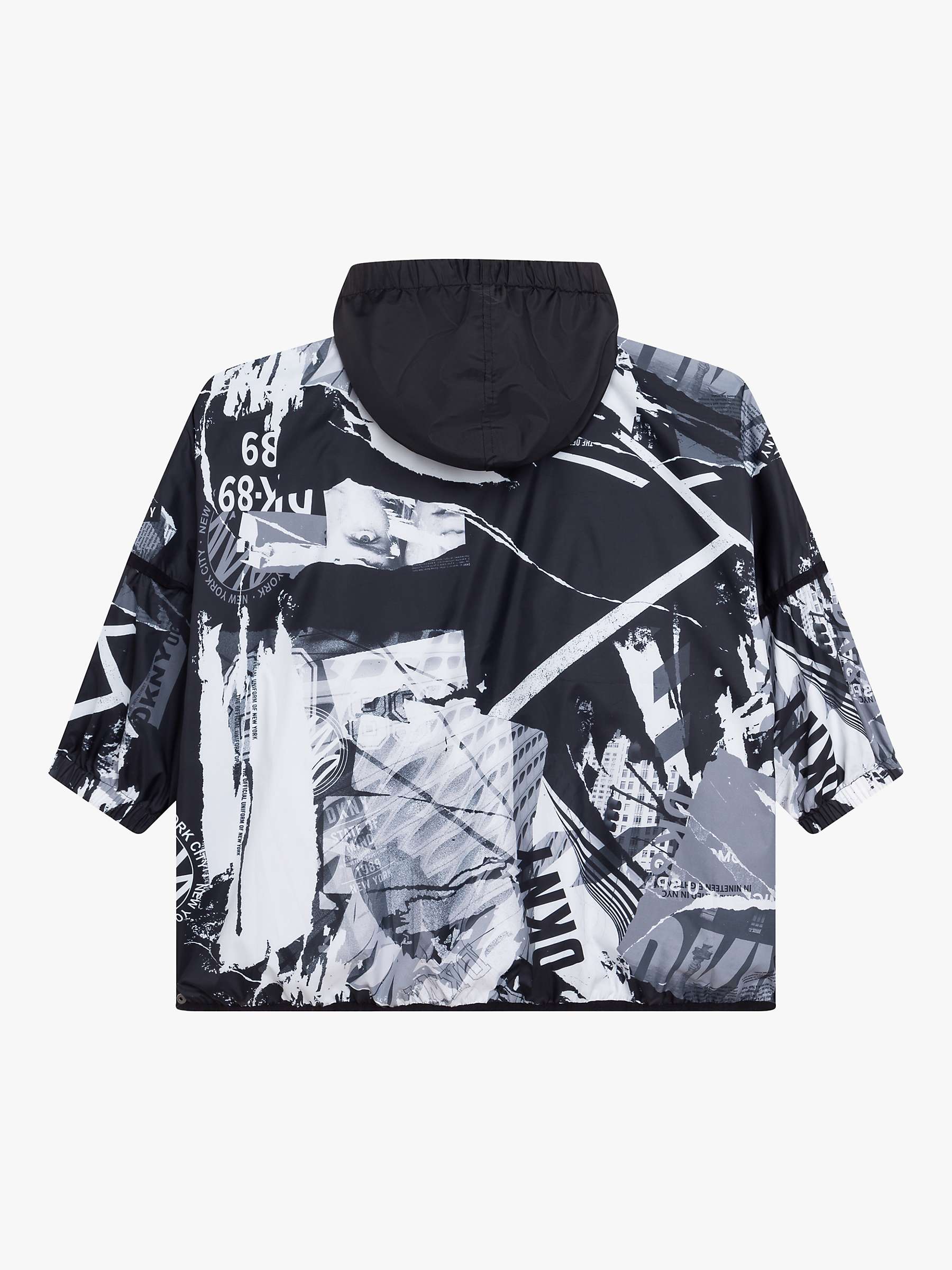 Buy DKNY Kids' Abstract Print Reversible Windbreaker Jacket, Black/White Online at johnlewis.com