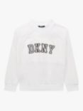 DKNY Kids' Logo Panel Sweatshirt, White