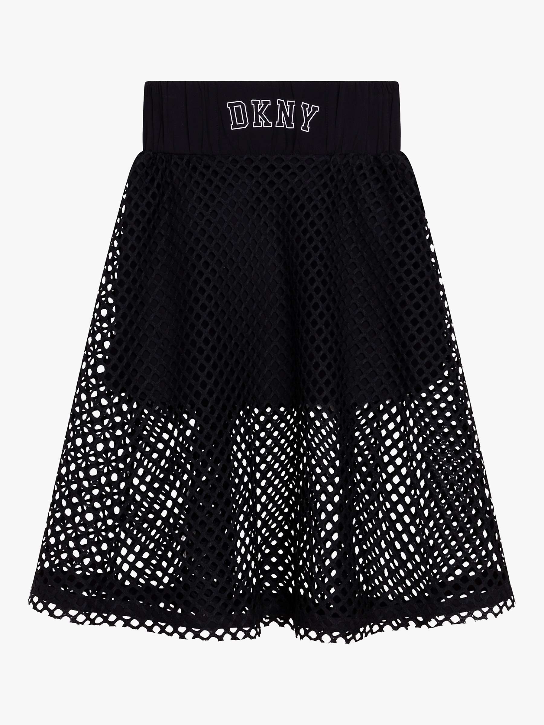 DKNY Kids' Mesh Skirt, Black at John Lewis & Partners