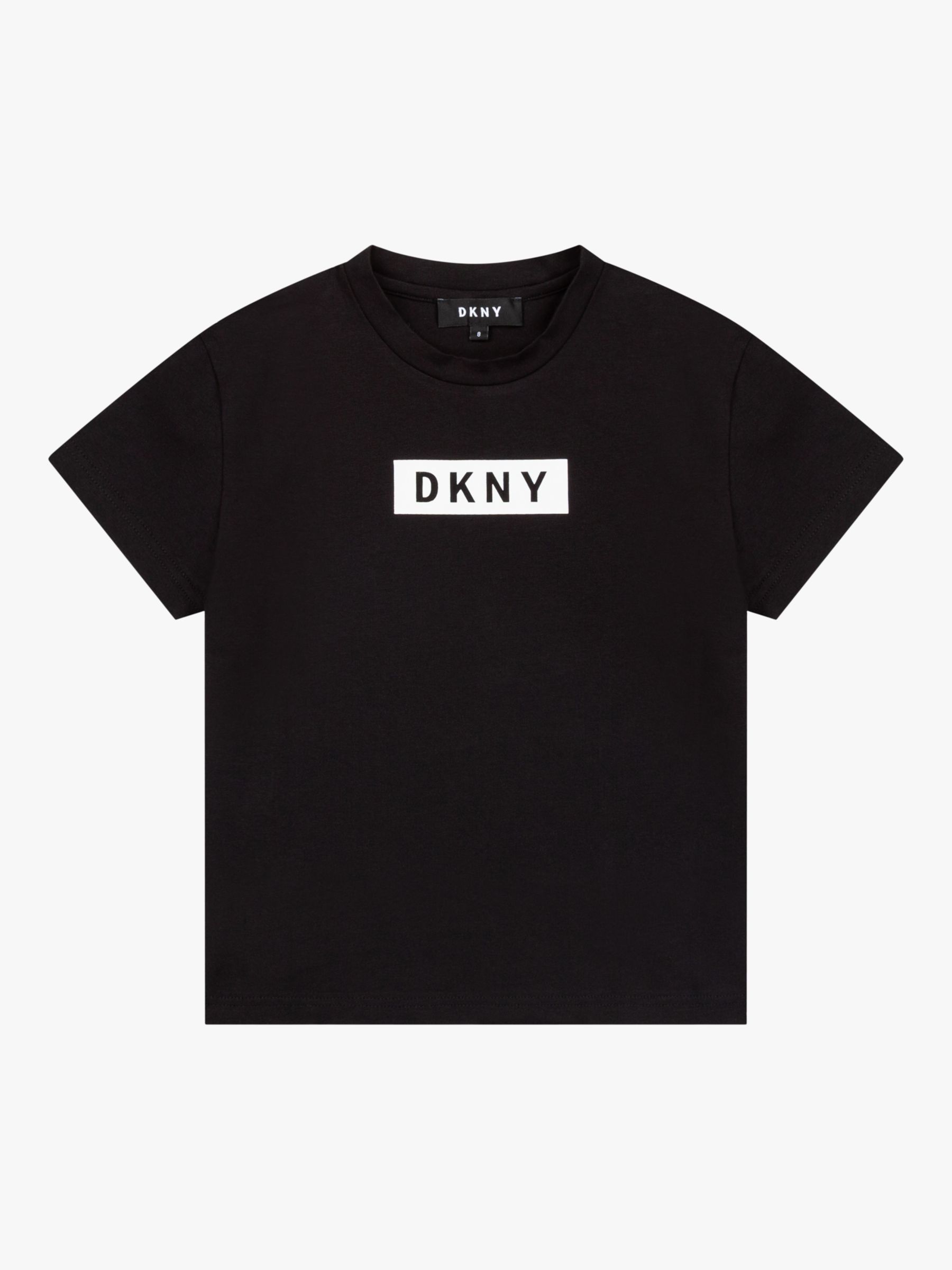 DKNY Kids' Logo T-Shirt, Black at John Lewis & Partners