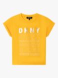 DKNY Kids' New York Boroughs Logo T-Shirt, Yellow Nectar
