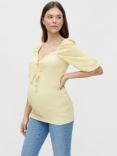 Mamalicious Tesja Sweetheart Neck Maternity Top, Yellow