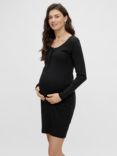 Mamalicious Nila Maternity & Nursing Bodycon Dress, Black