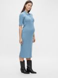 Mamalicious Betty Maternity & Nursing Bodycon Shirt Dress, Blue