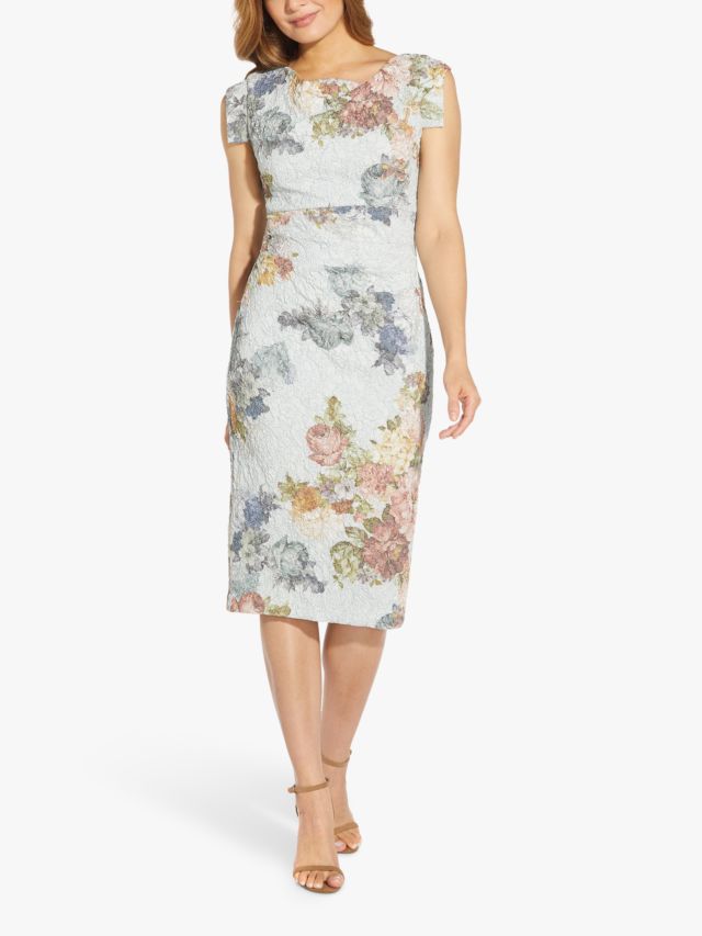 Adrianna papell shop floral matelasse gown