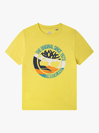 Timberland Kids' Circle Logo T-Shirt, Yellow