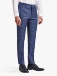 Ted Baker Apri Check Wool Blend Suit Trousers, Blue