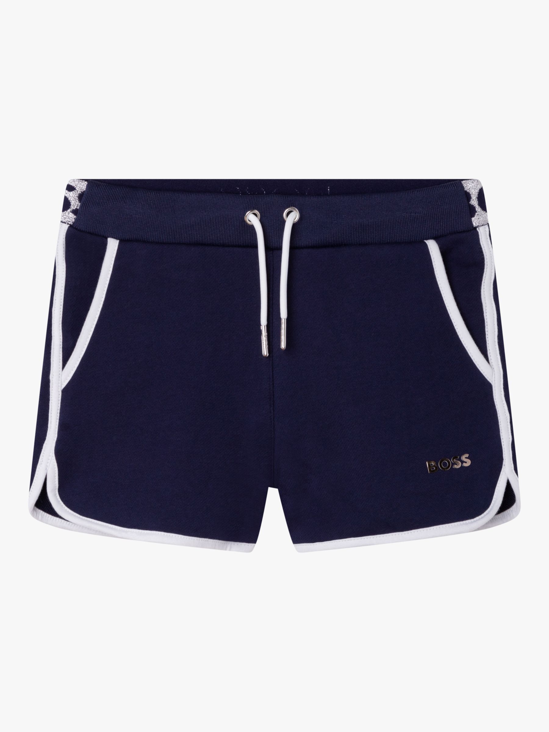 BOSS Kids' Contrast Trim Shorts, Nocturne, 4 years