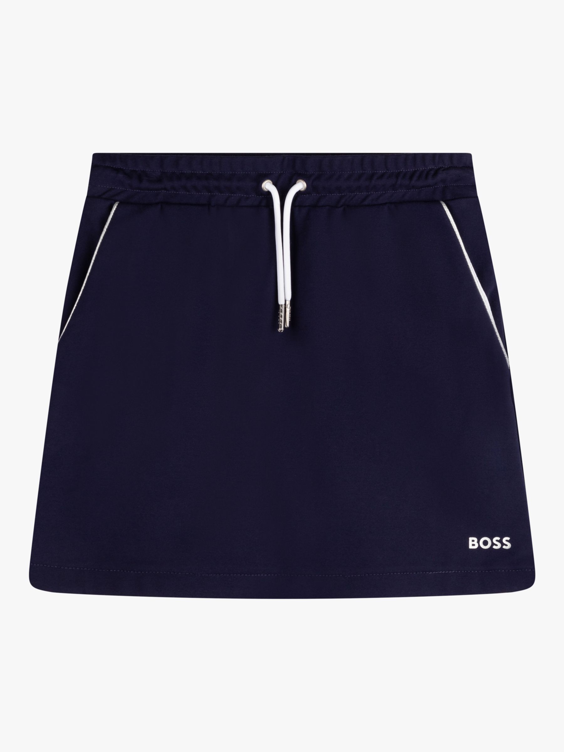 HUGO BOSS Kids' Milano Logo Skirt, Nocturne at John Lewis & Partners