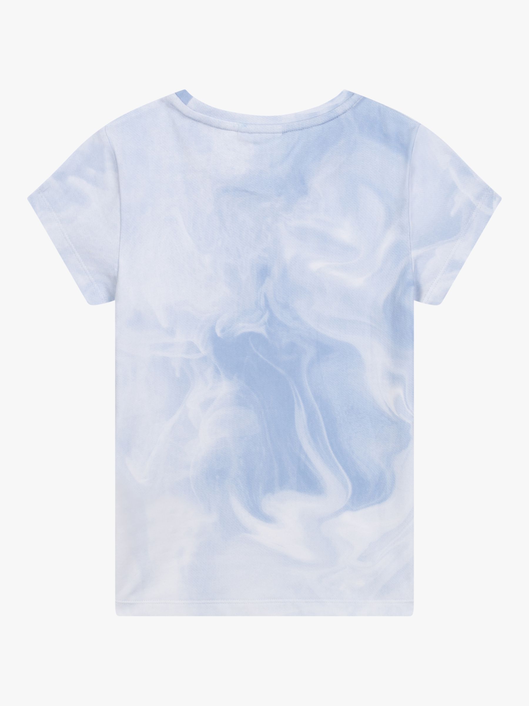 BOSS Kids' Tie Dye Logo Short Sleeve T-Shirt, Light Sky, 4 years