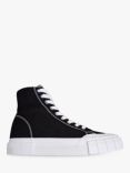 Good News Juice Lace Up Hi-Top Vegan Trainers, Black